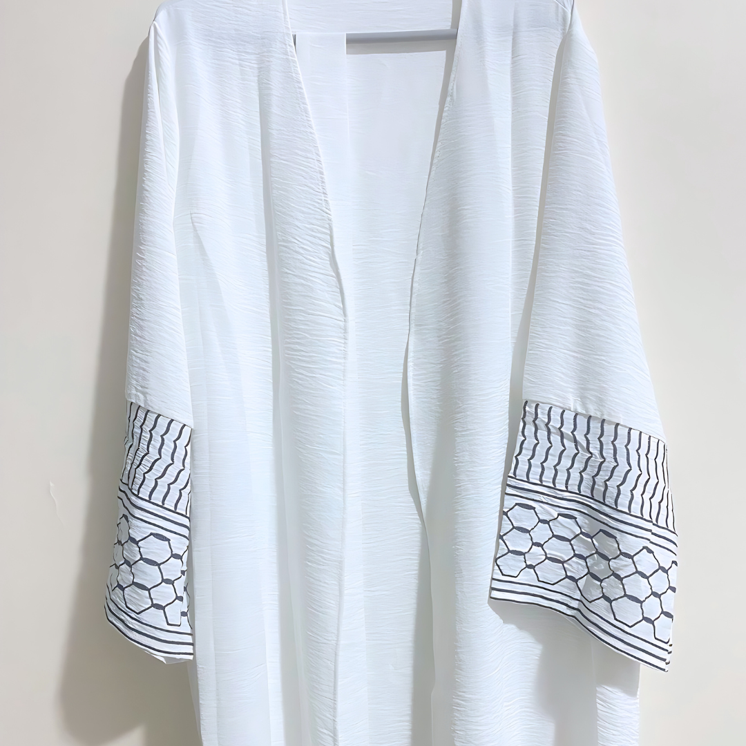 Embroidery tassel robe cardigan