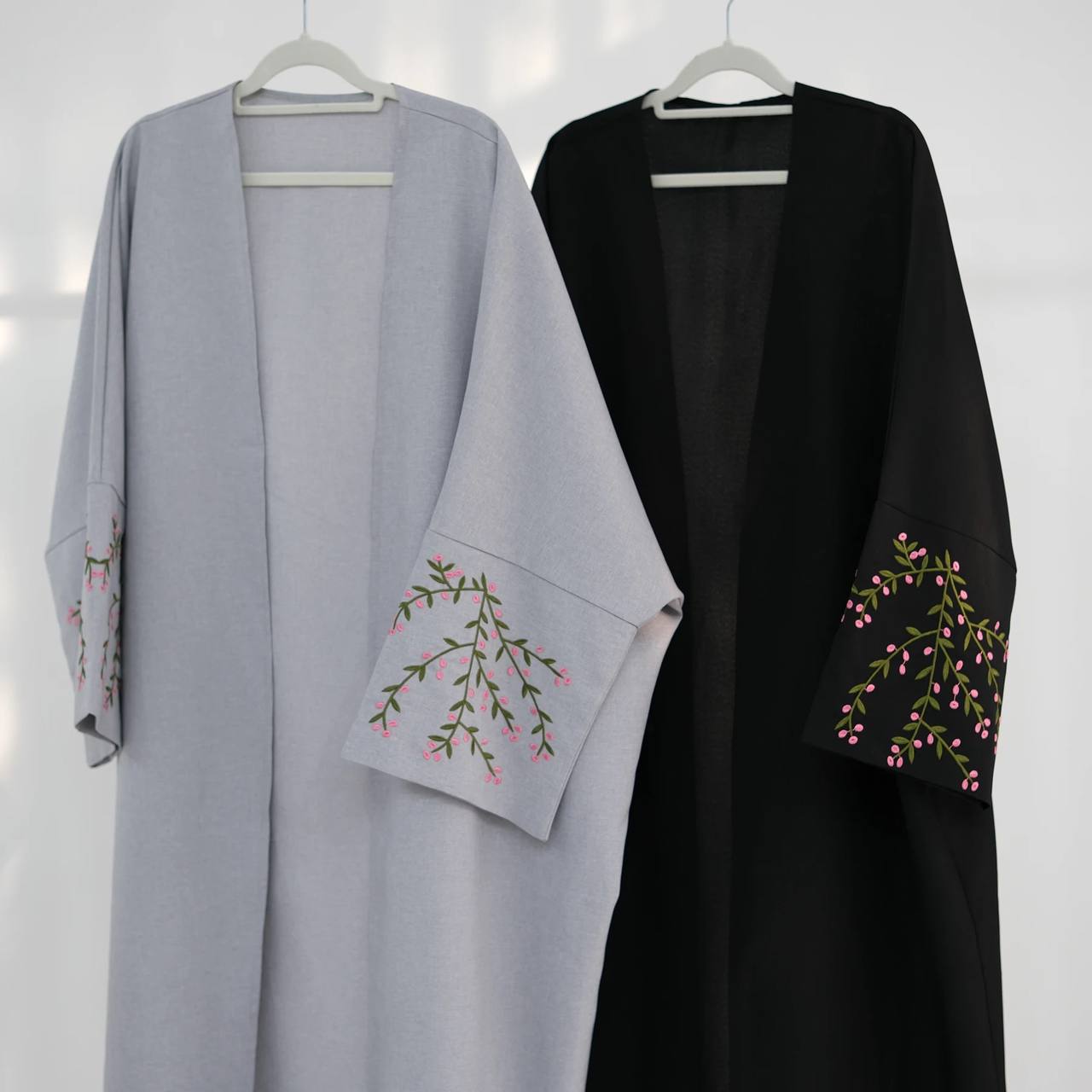 Floral embroidery abaya